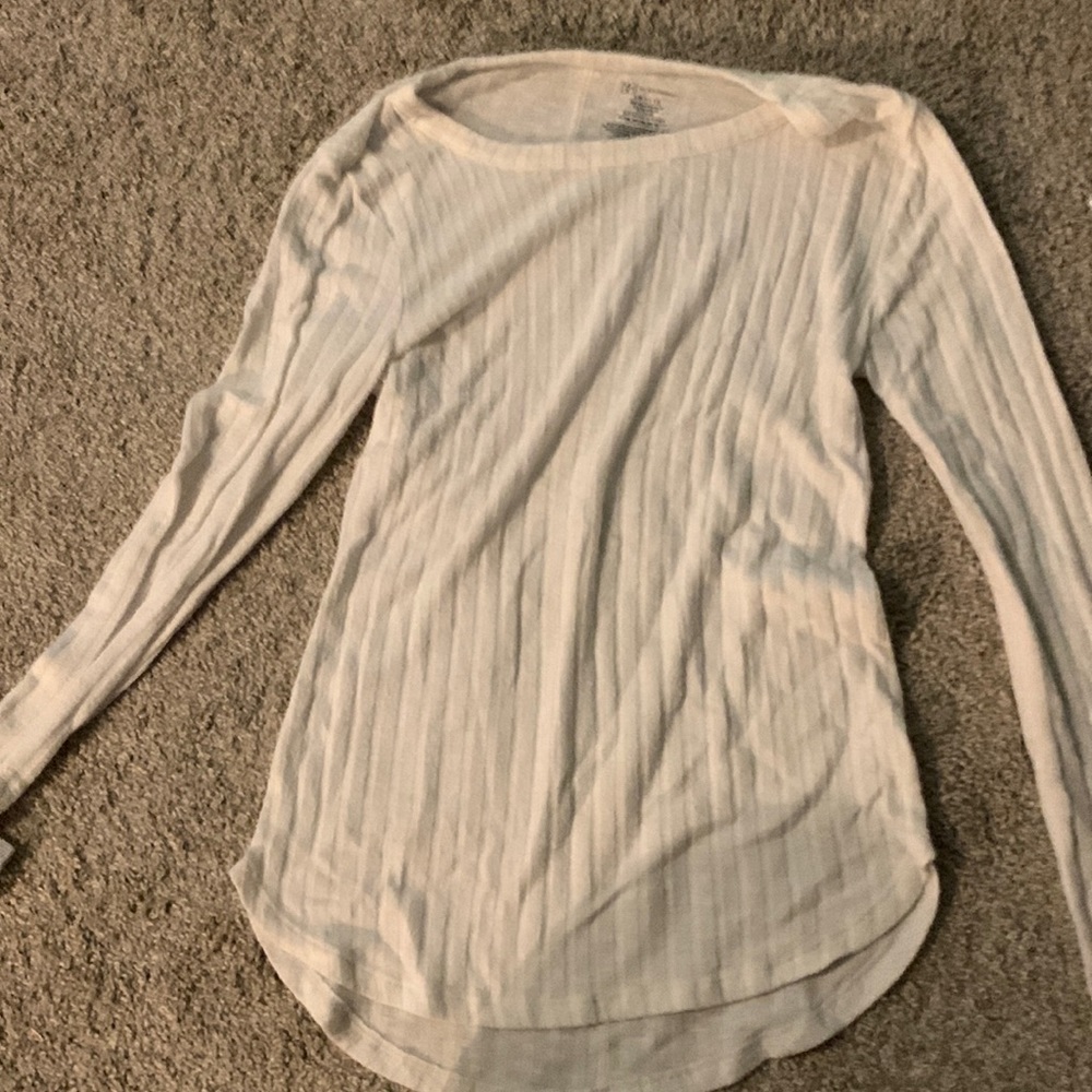 Kids white long sleeve size large